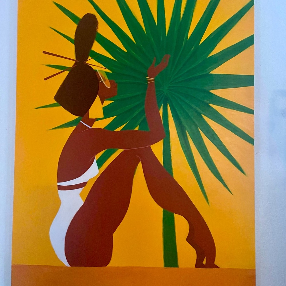 Original Punky Aloha painting on wood.